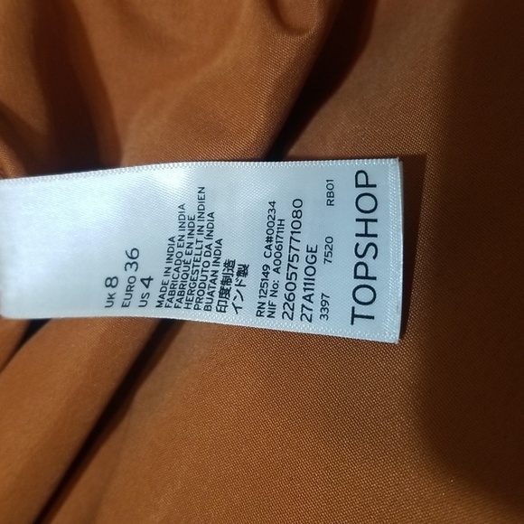 TOP OF THE LINE❣️TOPSHOP leather suede mini skirt. Size 4 - Picture 7 of 12
